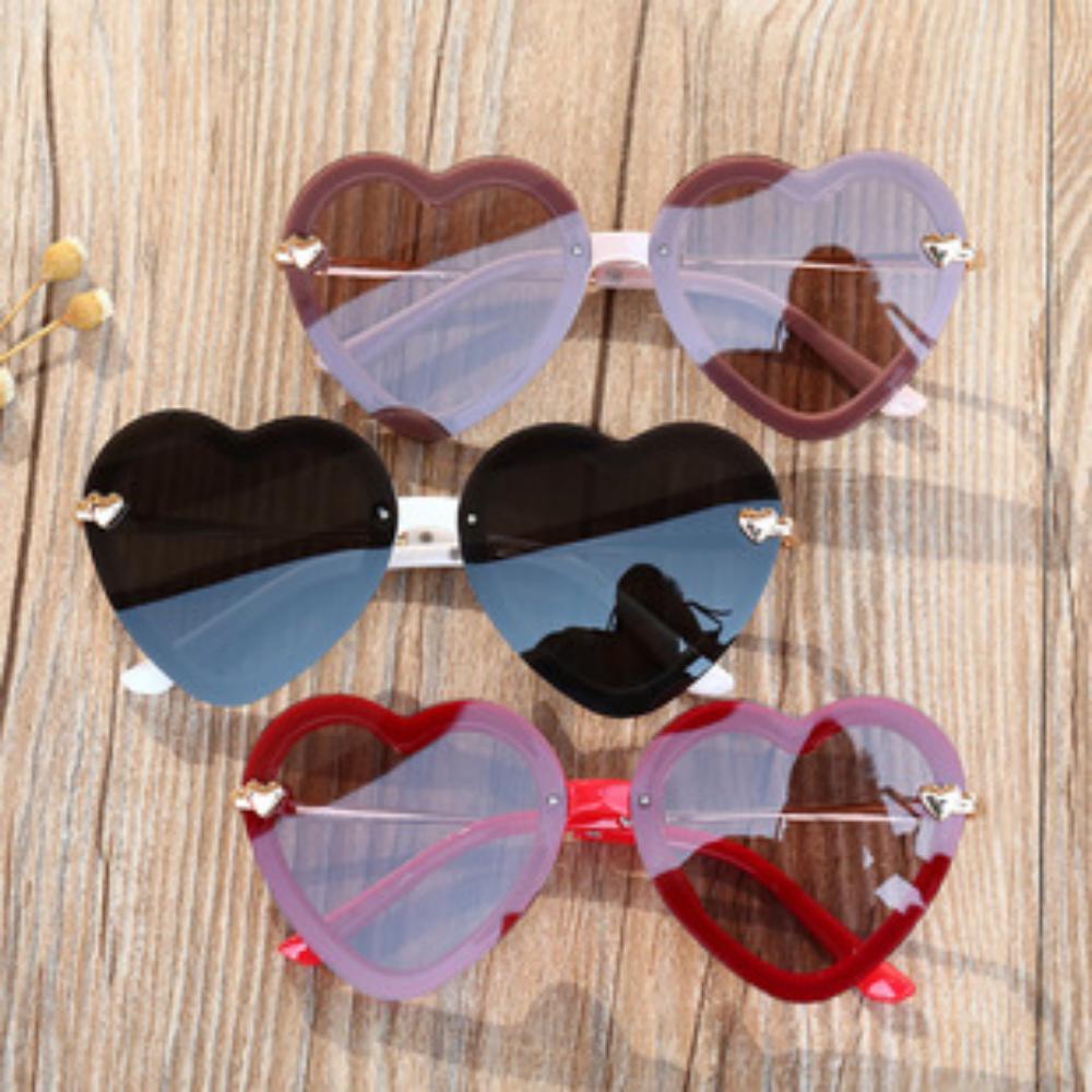 Retro Trend Children's Heart-shaped Polarized Sunglasses Accessories Wholesale