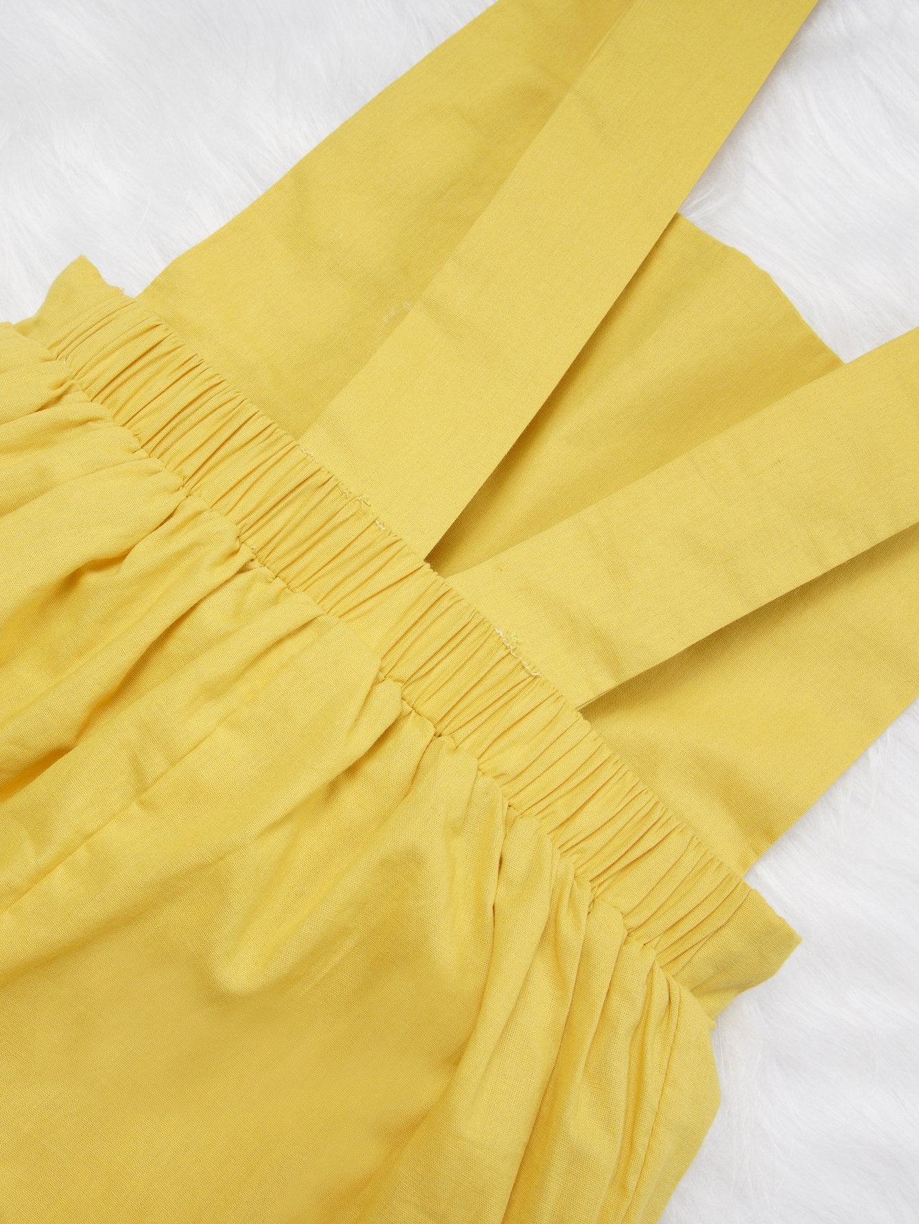 Girls Ruffled Button Yellow Summer Jumpsuit Wholesale Childrens Boutique Clothing Suppliers