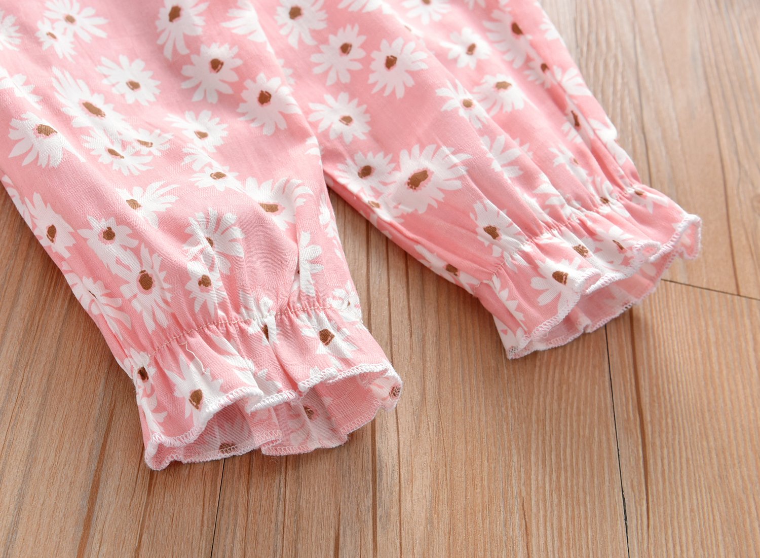 Girls Ruffled Floral Printed Pants wholesale kids boutique clothing