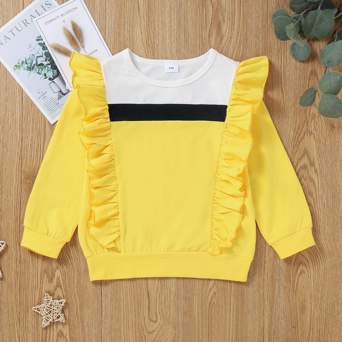 Girls Ruffled Long Sleeve Top quality children's clothing wholesale