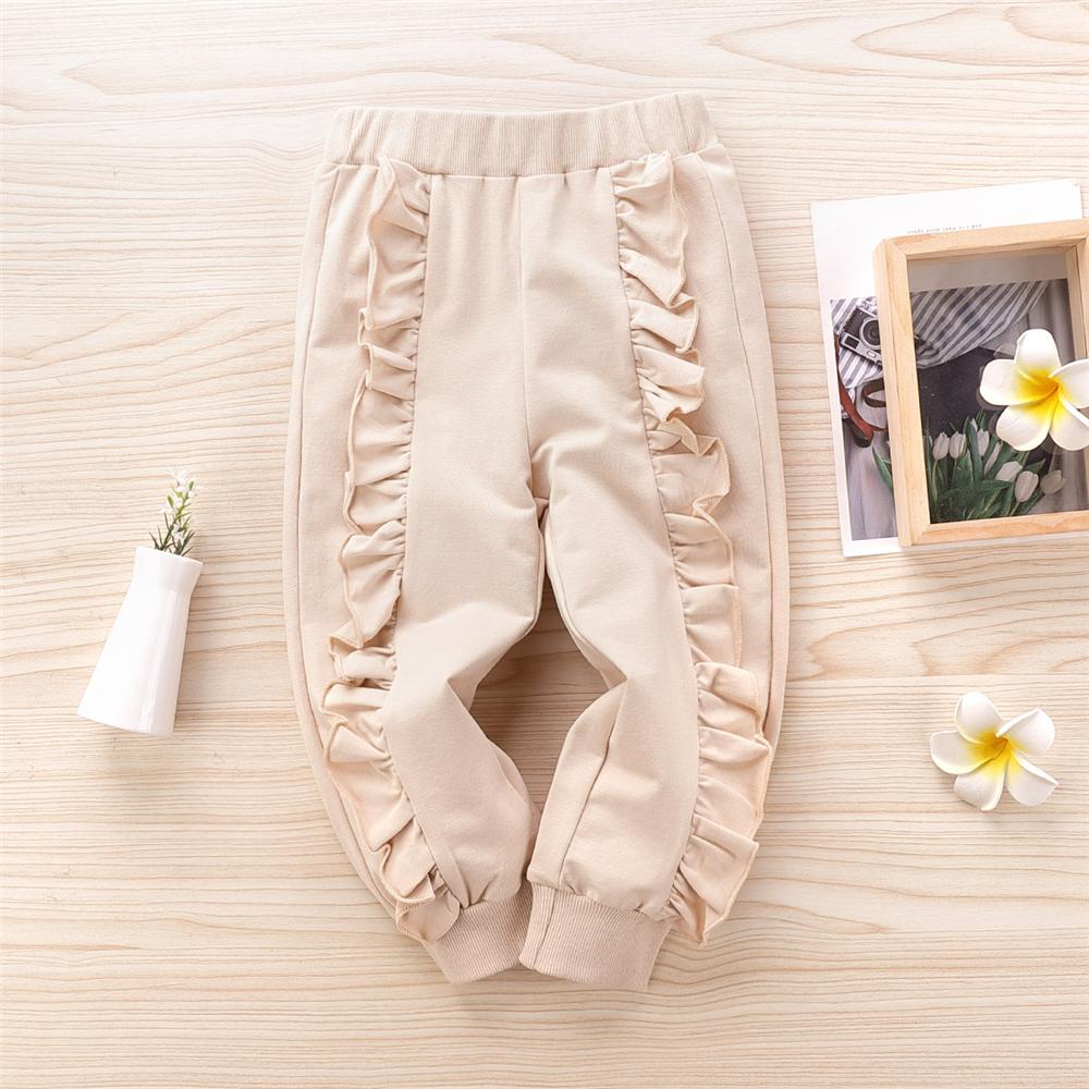 Girls Ruffled Solid Stylish Trousers Baby Girl Boutique Clothing Wholesale