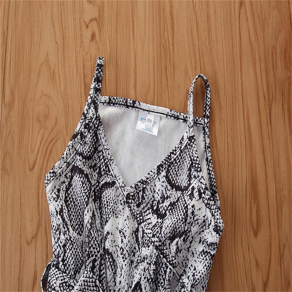 Girls Serpentine Printed Sling Jumpsuit Wholesale Baby Girl Clothes