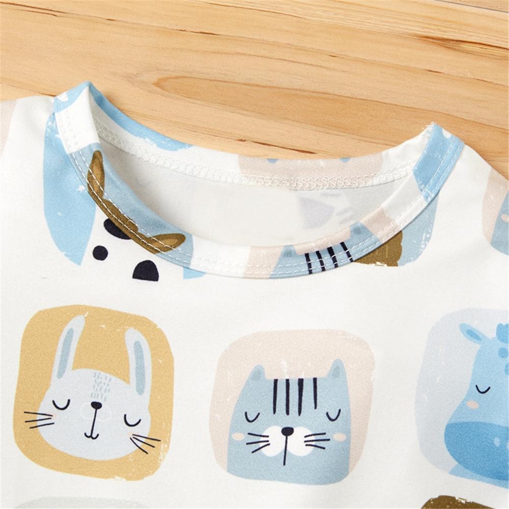 Baby Unisex Short Sleeve Animal Cartoon Printed Romper baby clothes wholesale distributors