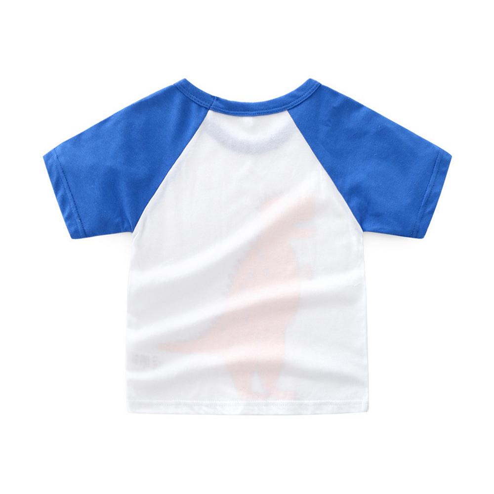 Boys Short Sleeve Animal Cartoon Printed Short Sleeve Top & Striped Shorts Wholesale Clothing Baby