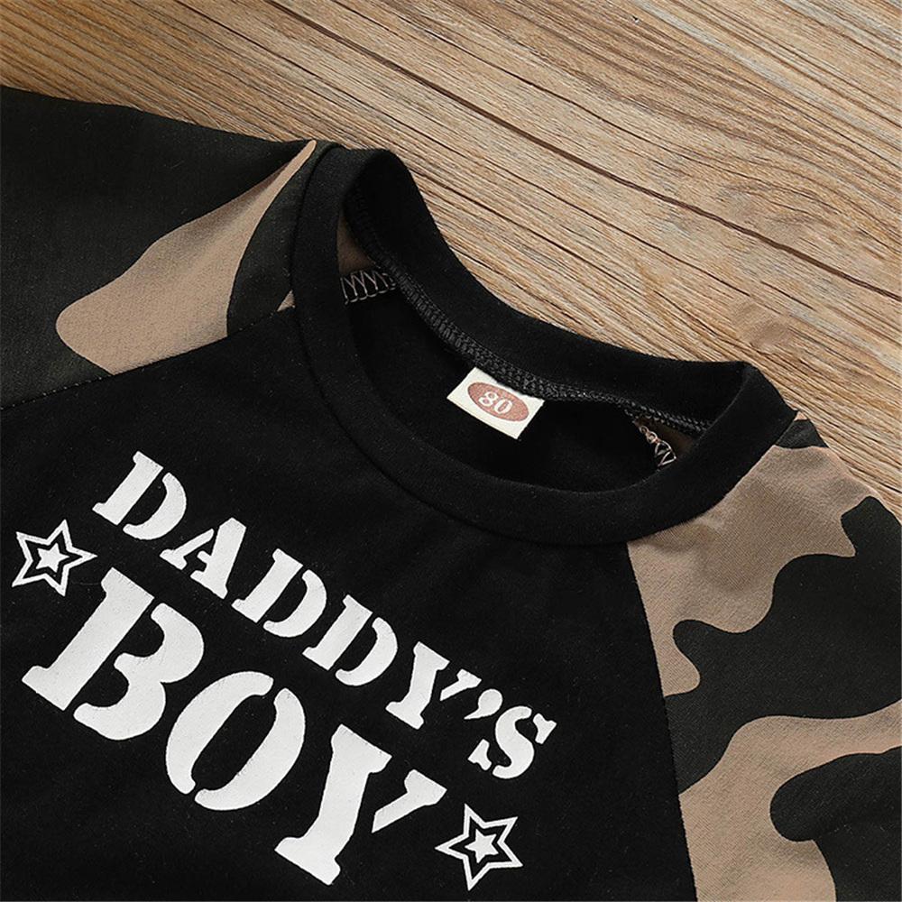 Boys Short Sleeve Camo Daddys Boy Pullover T-shirt & Shorts wholesale children's boutique clothing for resale