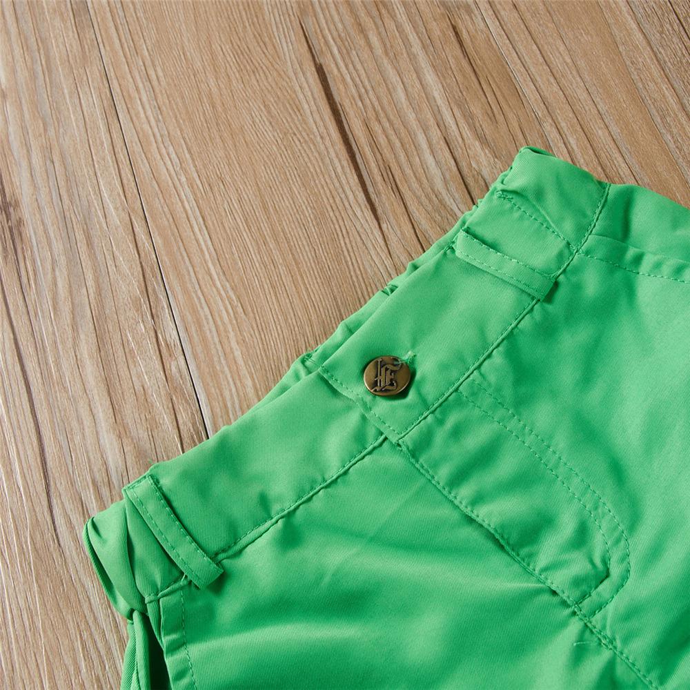 Boys Short Sleeve Cartoon Animal Dinosaur Printed Shirt & Shorts kids wholesale clothing
