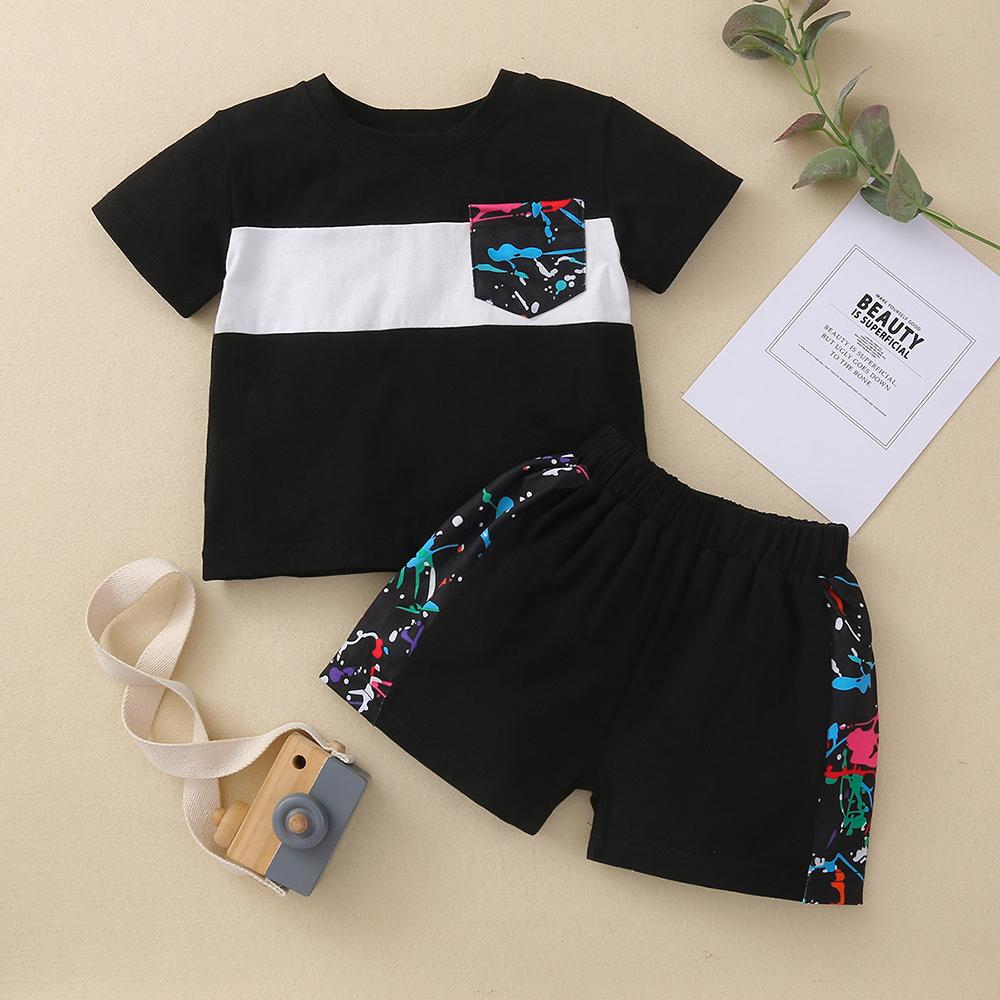 Baby Boys Short Sleeve Casual Top & Shorts baby clothes wholesale usa