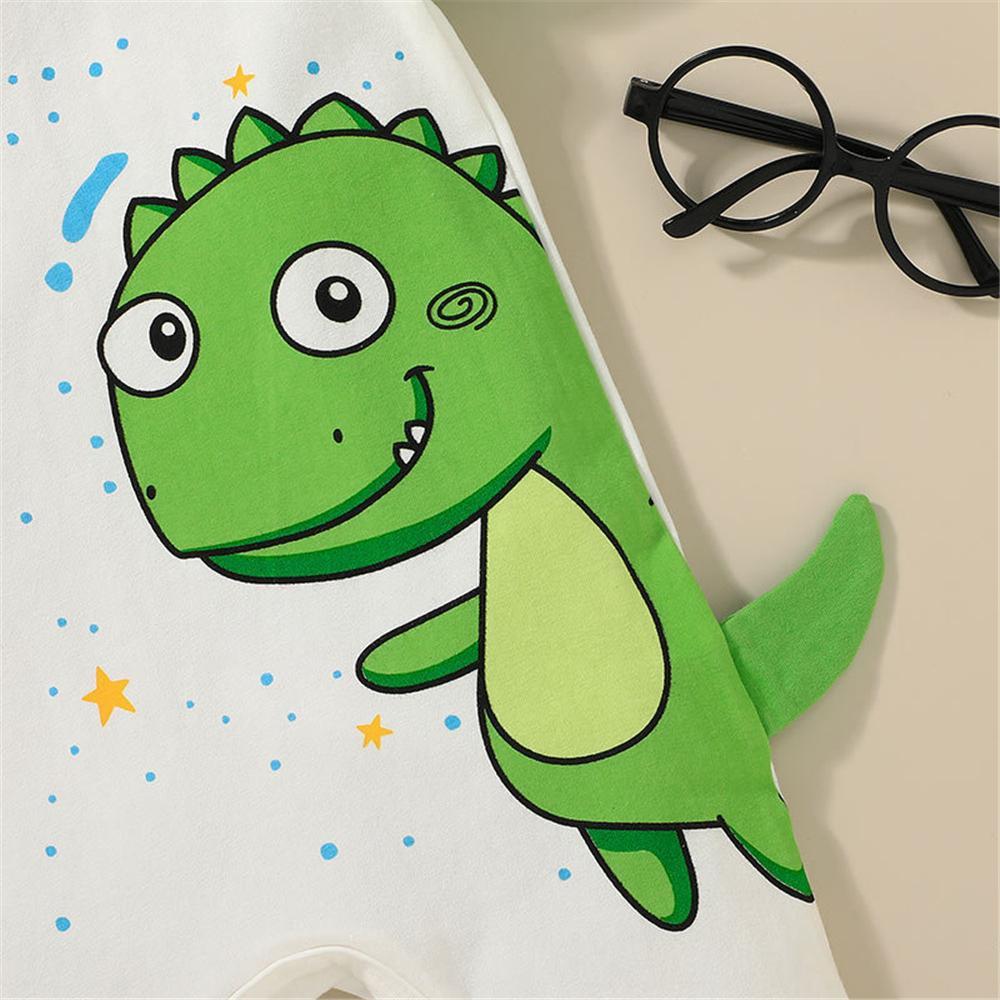 Baby Boys Short Sleeve Dinosaur Printed Romper baby clothes wholesale distributors