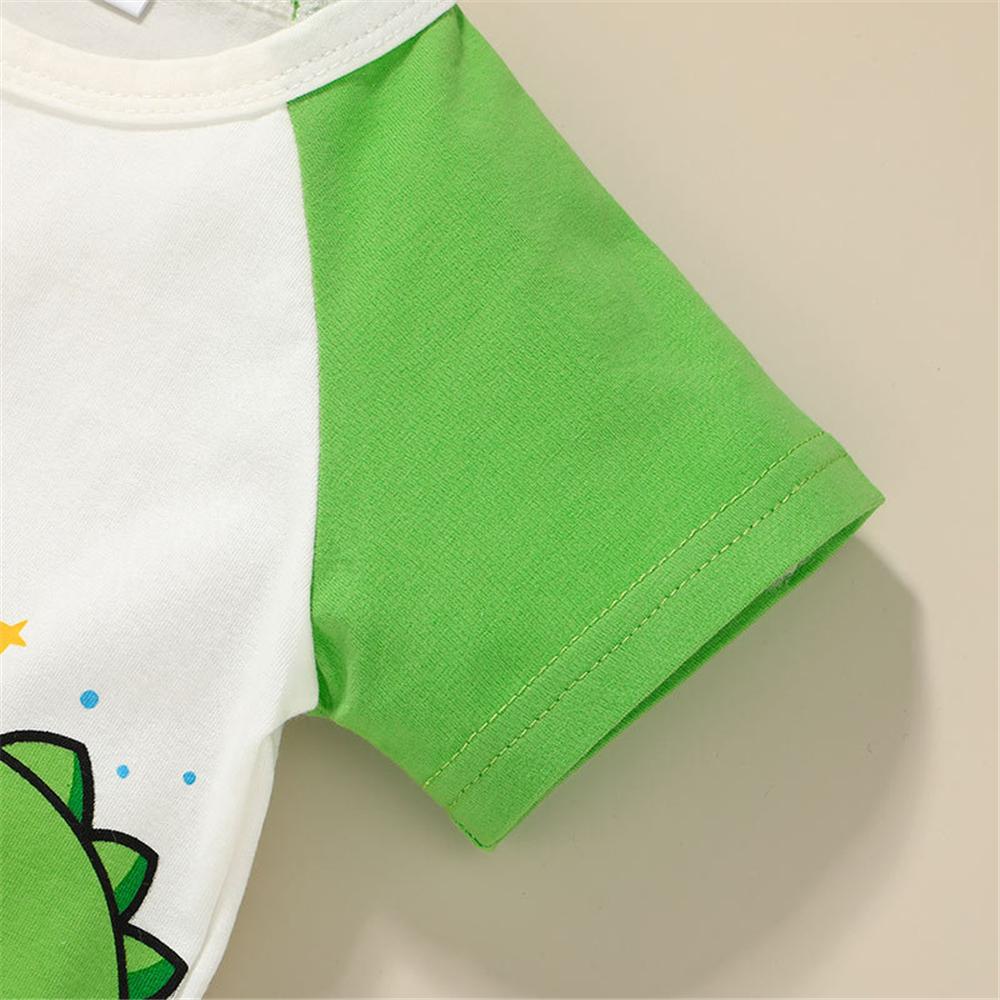 Baby Boys Short Sleeve Dinosaur Printed Romper baby clothes wholesale distributors