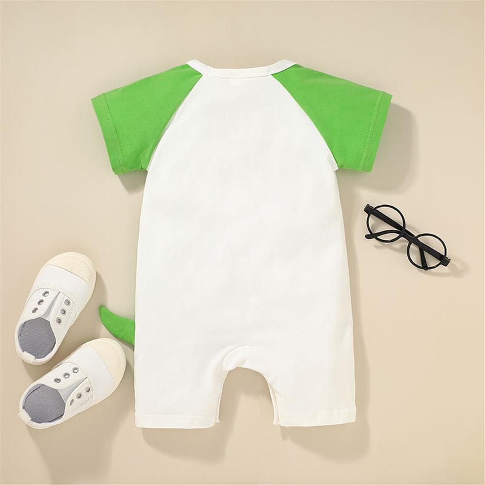 Baby Boys Short Sleeve Dinosaur Printed Romper baby clothes wholesale distributors