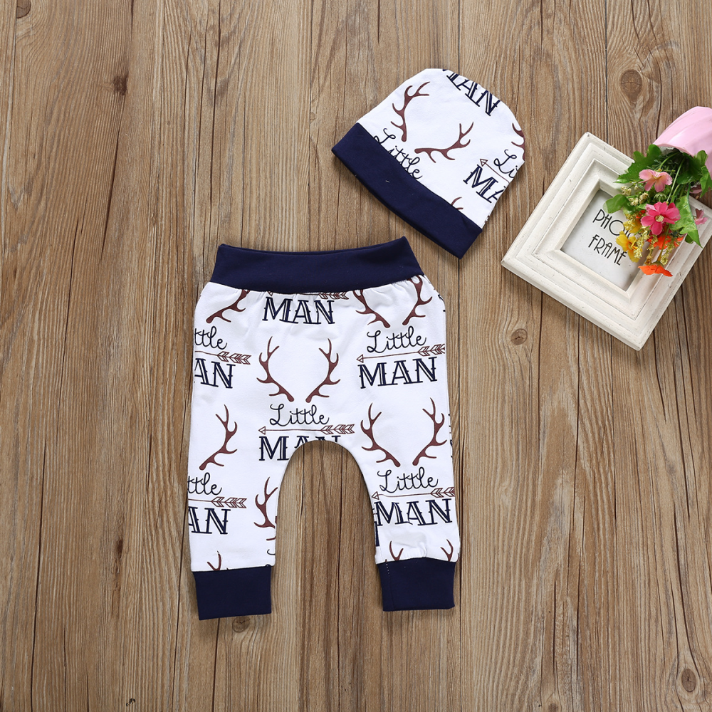 Baby Boys Short Sleeve Letter Printed Romper & Pants & Hat Wholesale Baby Clothes Usa