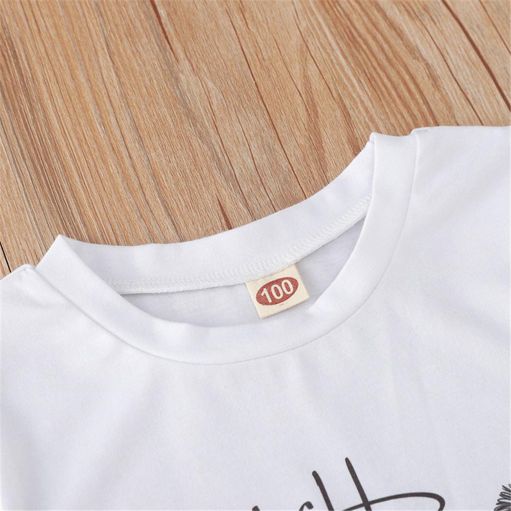 Boys Short Sleeve Letter Printed Top & Shorts kids clothes wholesale