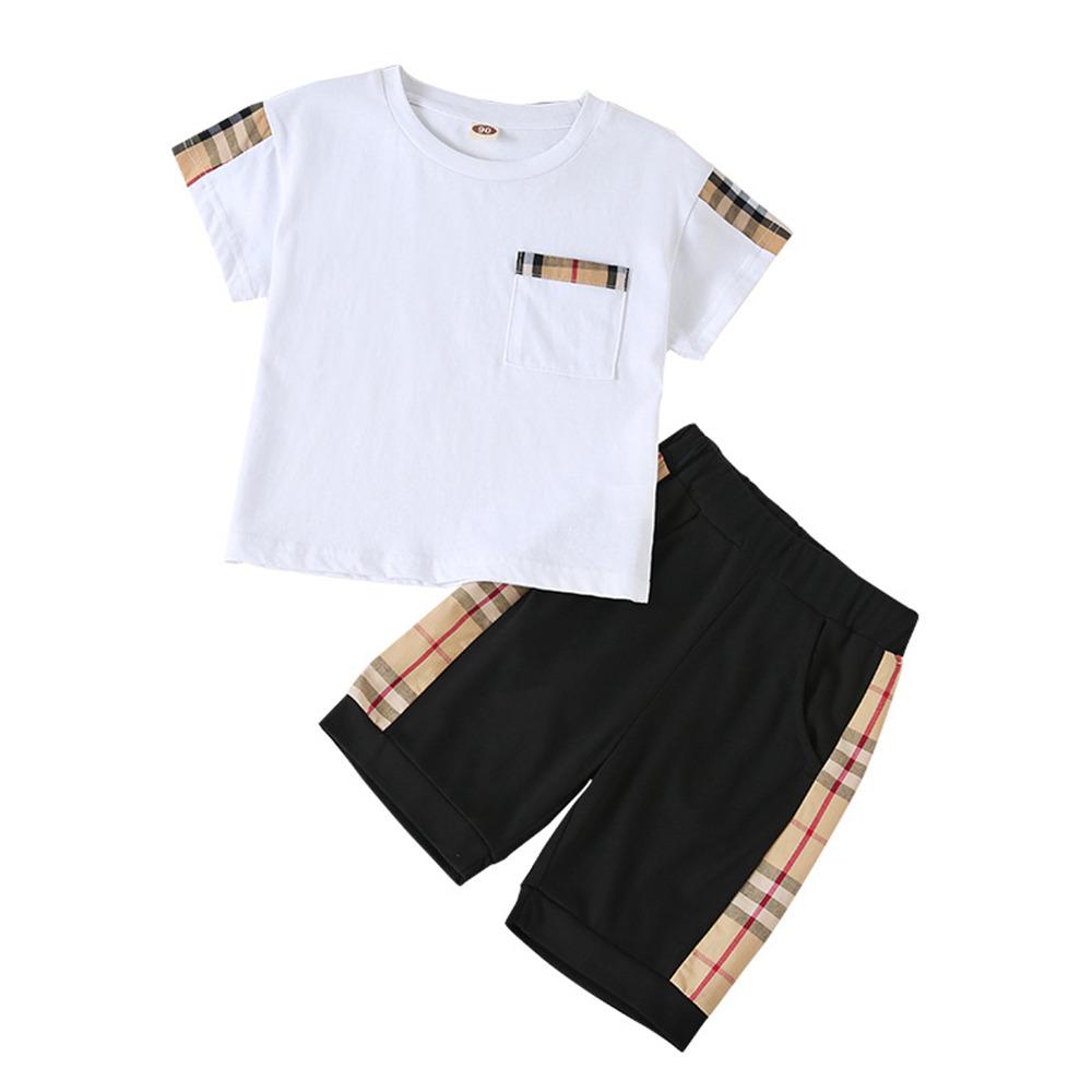 Boys Short Sleeve Plaid Top & Shorts boy boutique clothing wholesale