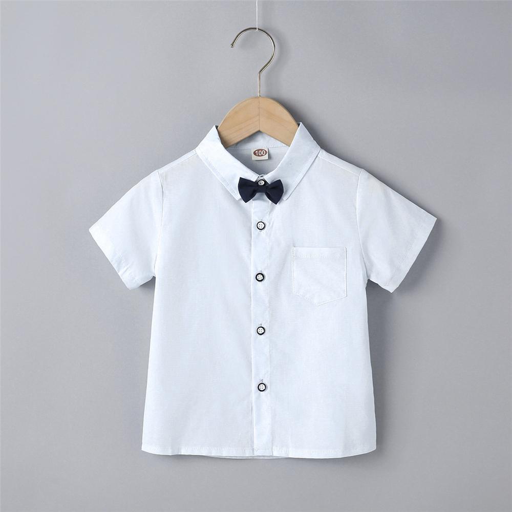 Boys Short Sleeve Polo Lapel Button Shirts wholesale boys clothing