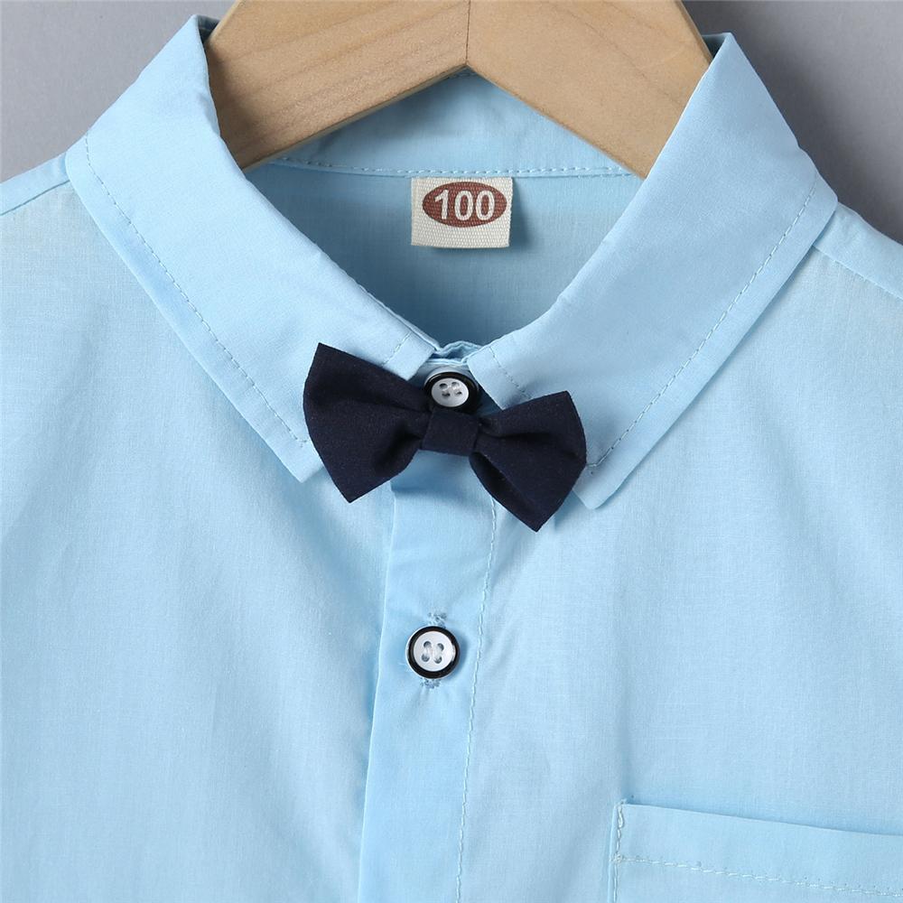 Boys Short Sleeve Polo Lapel Button Shirts wholesale boys clothing