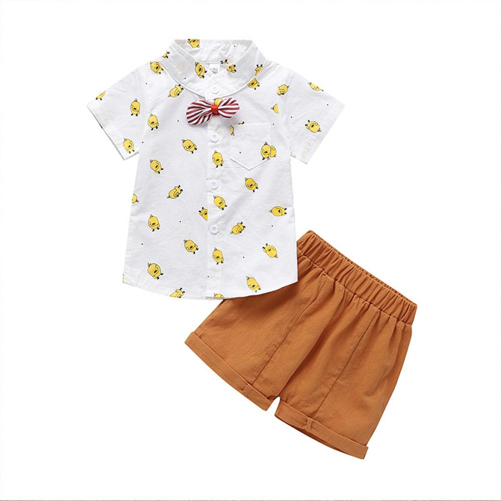 Boys Short Sleeve Printed Shirts & Shorts children's club wholesale