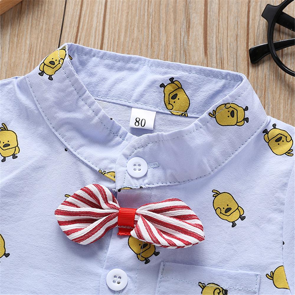 Boys Short Sleeve Printed Shirts & Shorts children's club wholesale