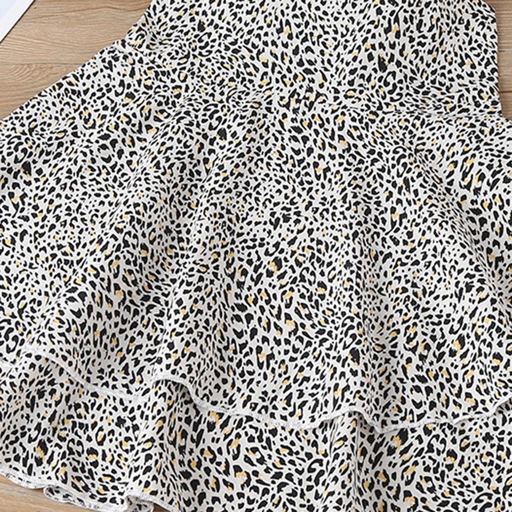 Girls Short Sleeve Solid Color Tees & Leopard Printed Suspender Dress wholesale kids clothing suppliers