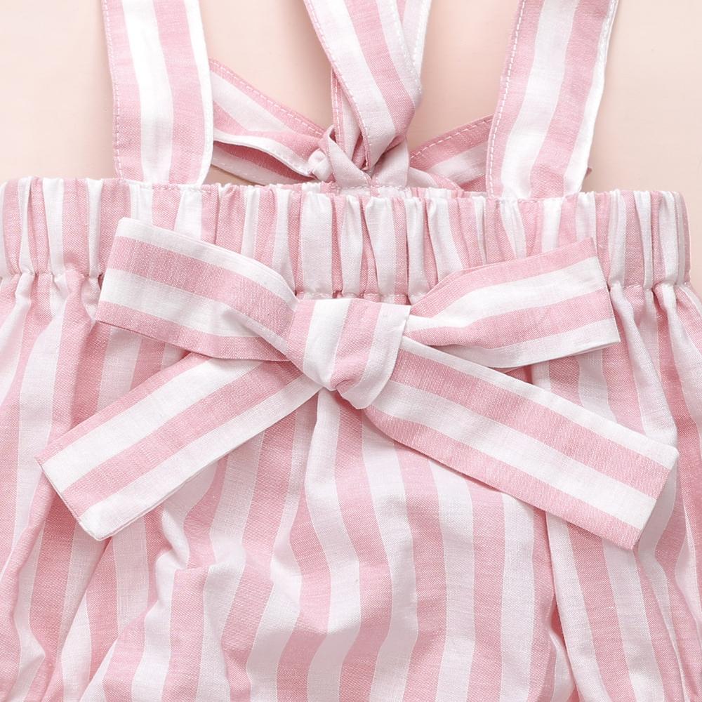 Girls Short Sleeve Solid Top & Striped Overalls & Headband wholesale childrens clothing online