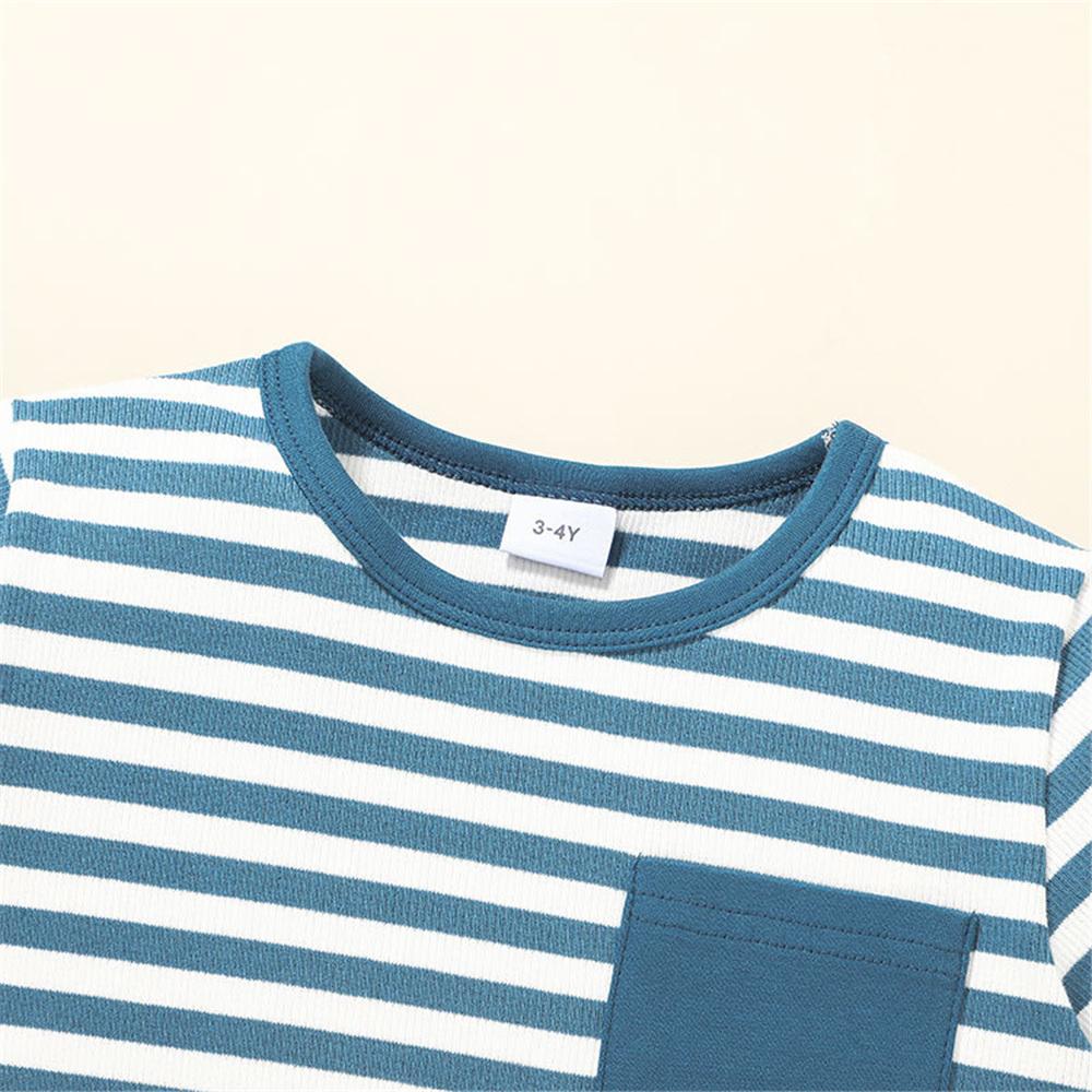 Boys Short Sleeve Striped T-Shirts & Shorts wholesale kids clothes