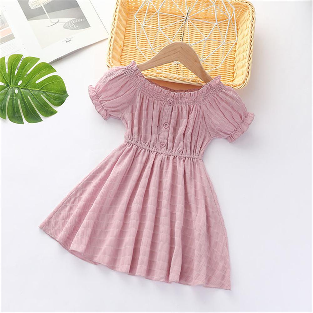 Girls Short Sleeve Sweet Princess Dresses trendy kids wholesale clothing