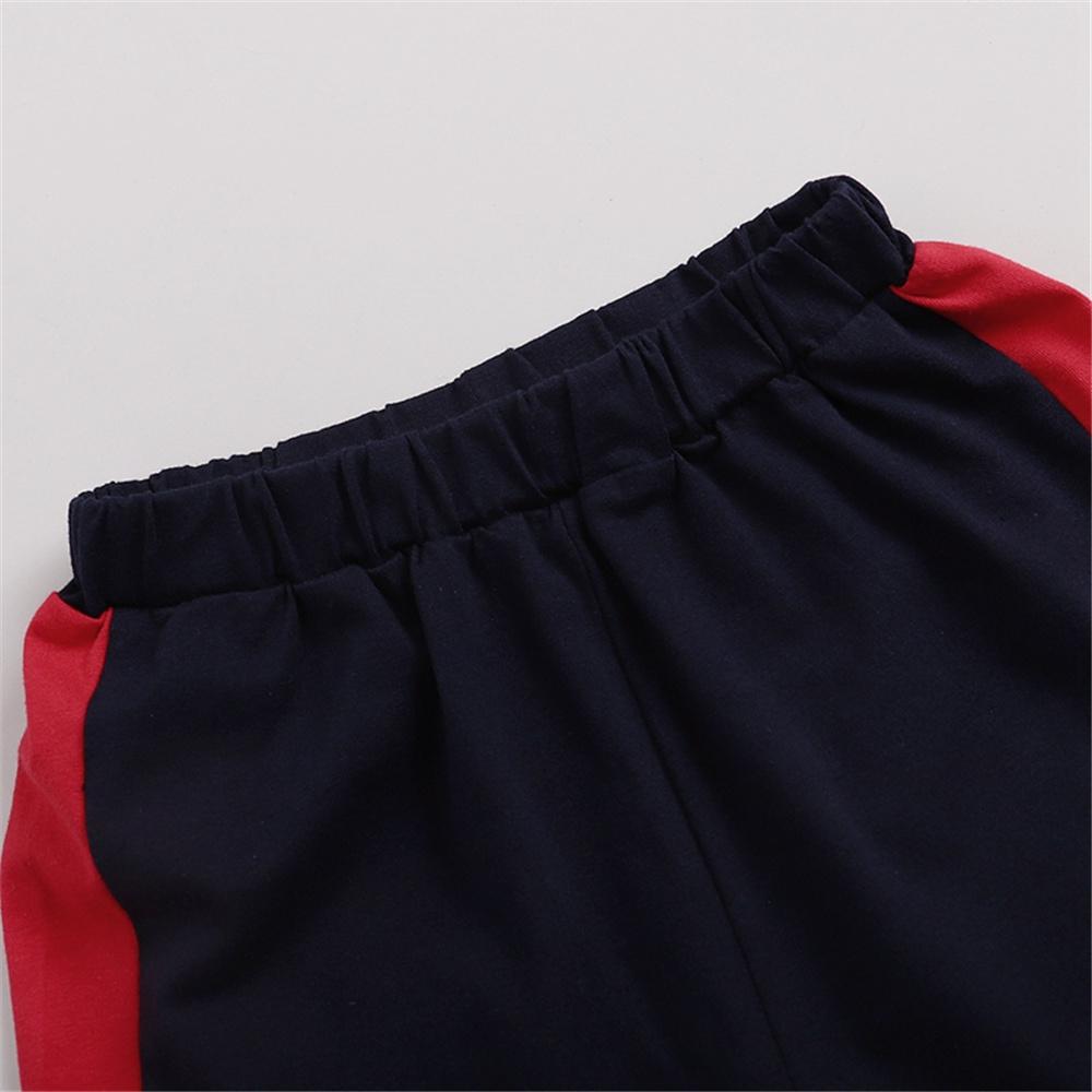 Boys Sleeveless Color Contrast Top & Shorts boy boutique clothing wholesale