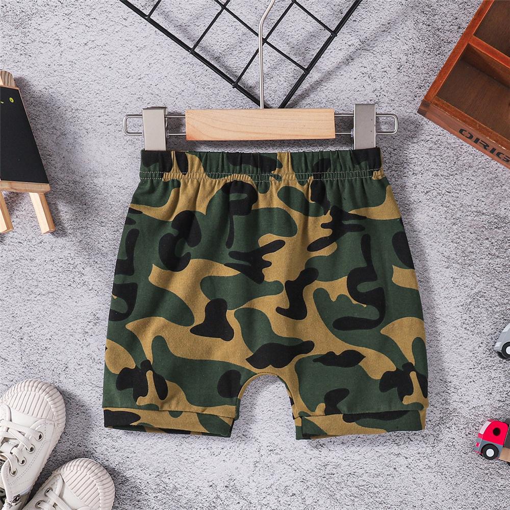 Boys Sleeveless Letter Printed Top & Camouflage Shorts Wholesale Childrens Boutique Clothing Suppliers