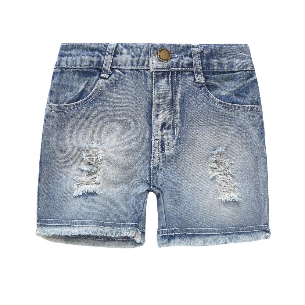 Girls Sleeveless Solid Top & Ripped Denim Shorts wholesale children's boutique clothing suppliers usa