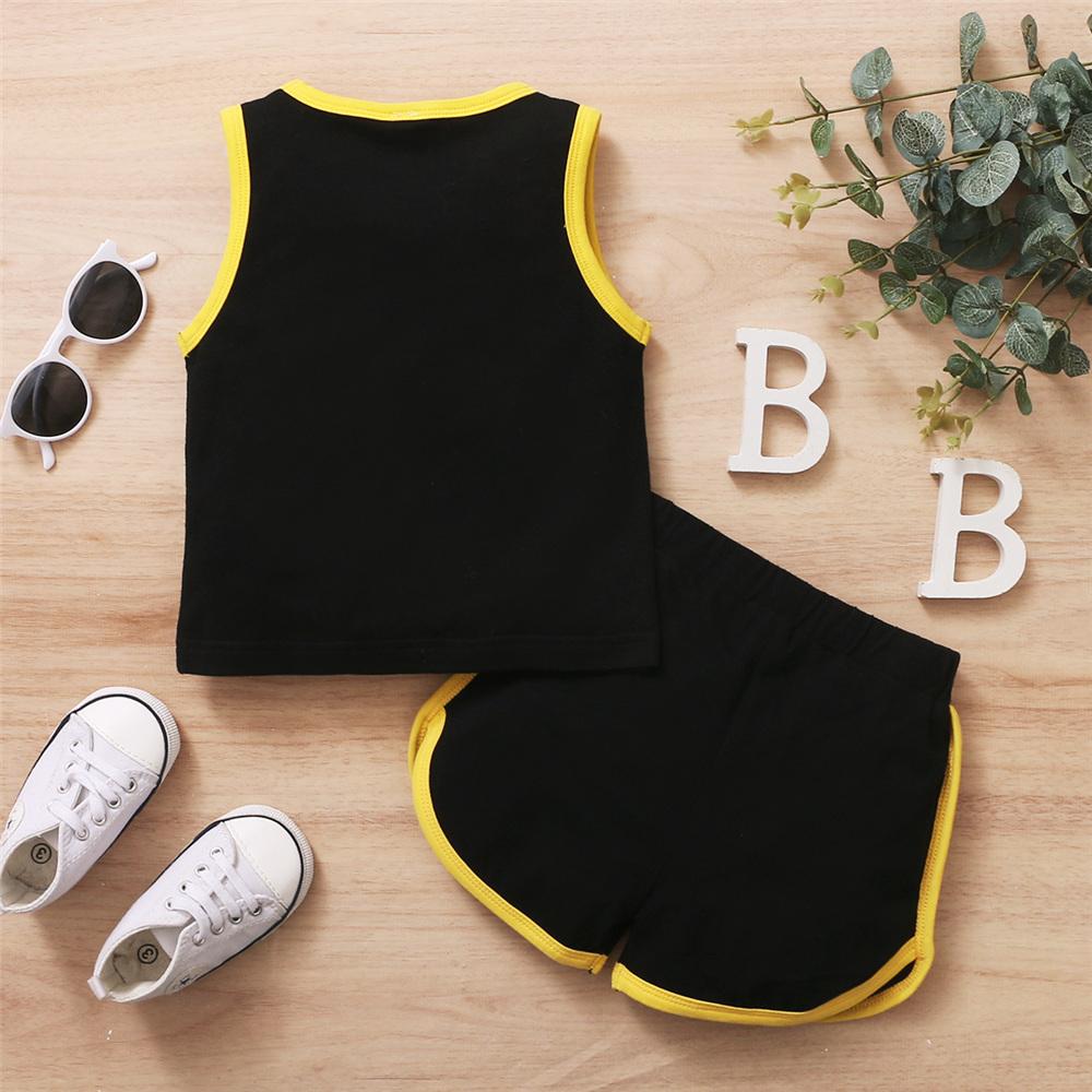 Boys Sleeveless Sunglasses Printed Top & Shorts boy boutique clothing wholesale