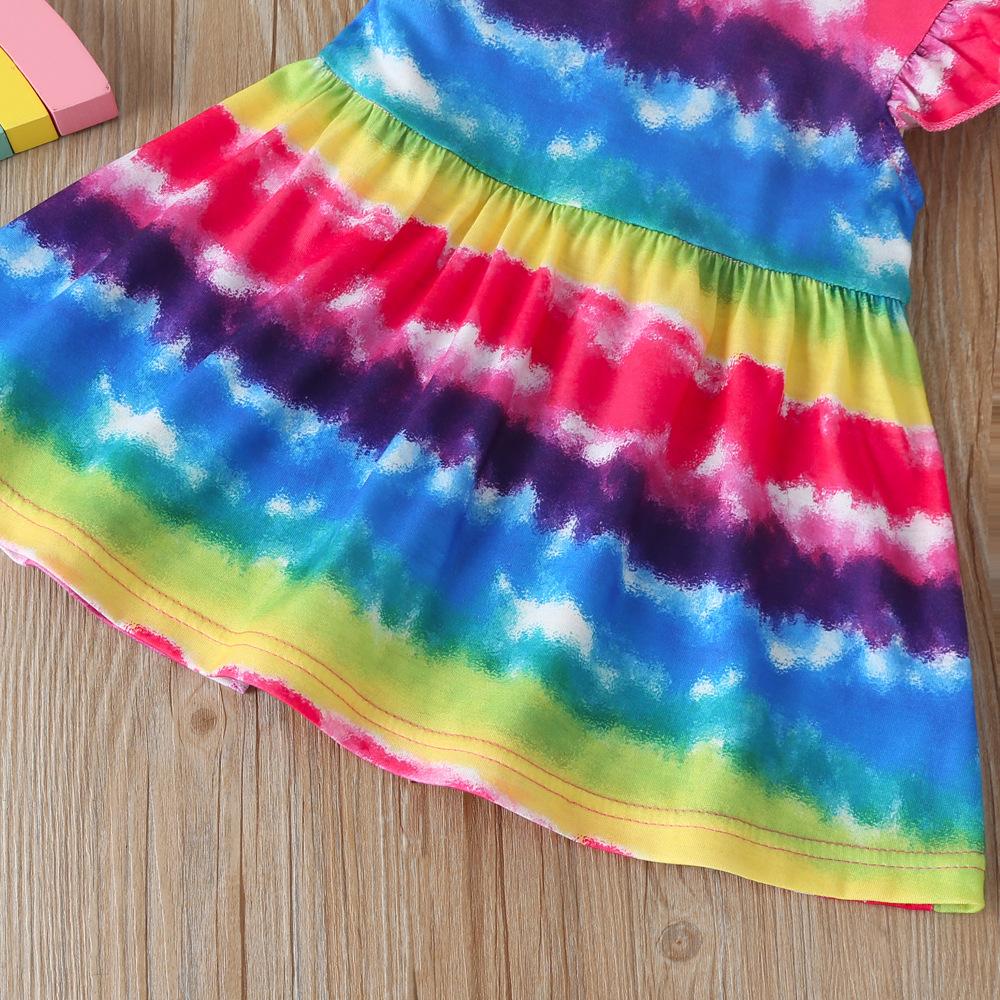 Girls Sleeveless Tie Dye Dress Wholesale Kids Clothing Distributors