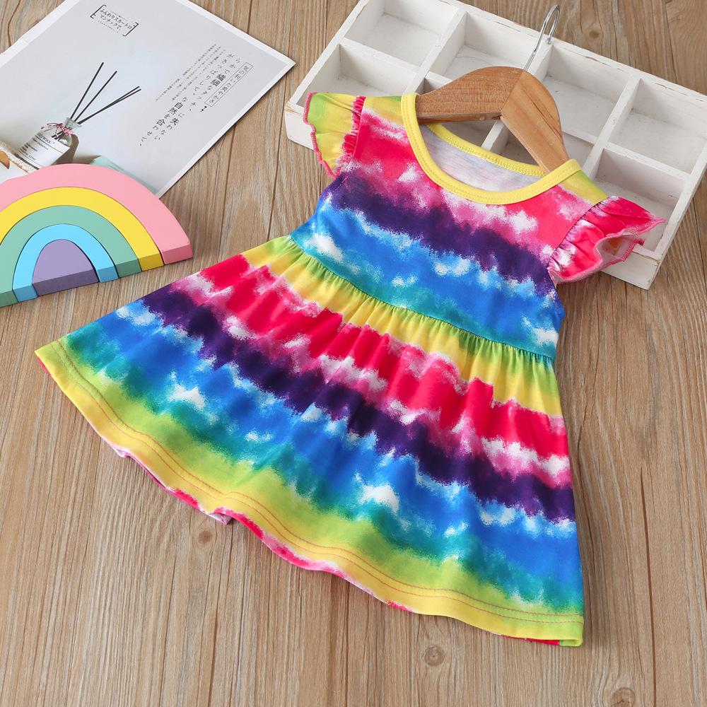 Girls Sleeveless Tie Dye Dress Wholesale Kids Clothing Distributors