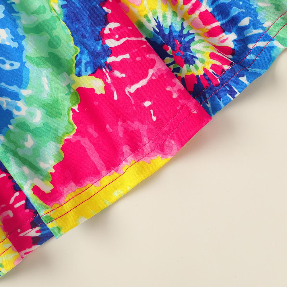 Girls Sleeveless Tie Dye Splicing Dress Toddler Girls Wholesale