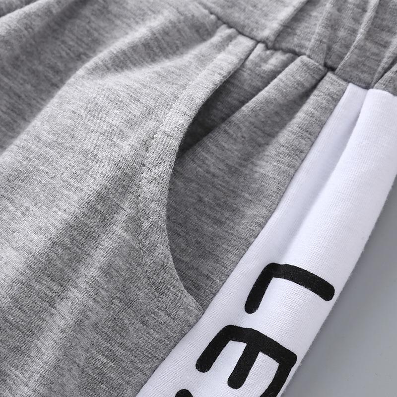 Small And Medium Children'S Clothing Spring And Autumn Casual Color Matching Letter Printing Fashion Sports Pants For Boys And Girls Wholesale Kids Clothing