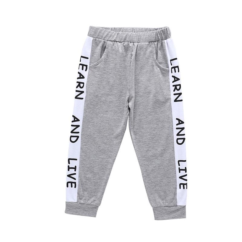 Small And Medium Children'S Clothing Spring And Autumn Casual Color Matching Letter Printing Fashion Sports Pants For Boys And Girls Wholesale Kids Clothing