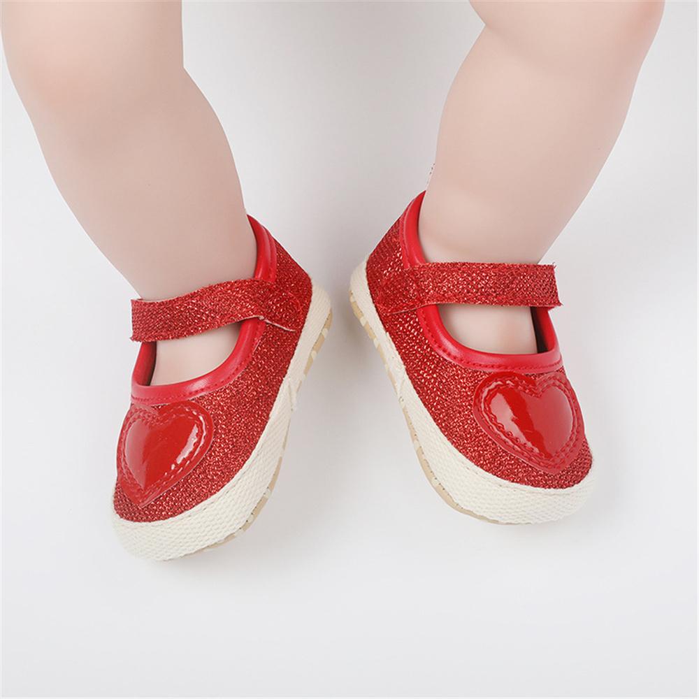 Baby Girls Soft Heart Magic Tape Shoes Childrens Shoes Wholesale