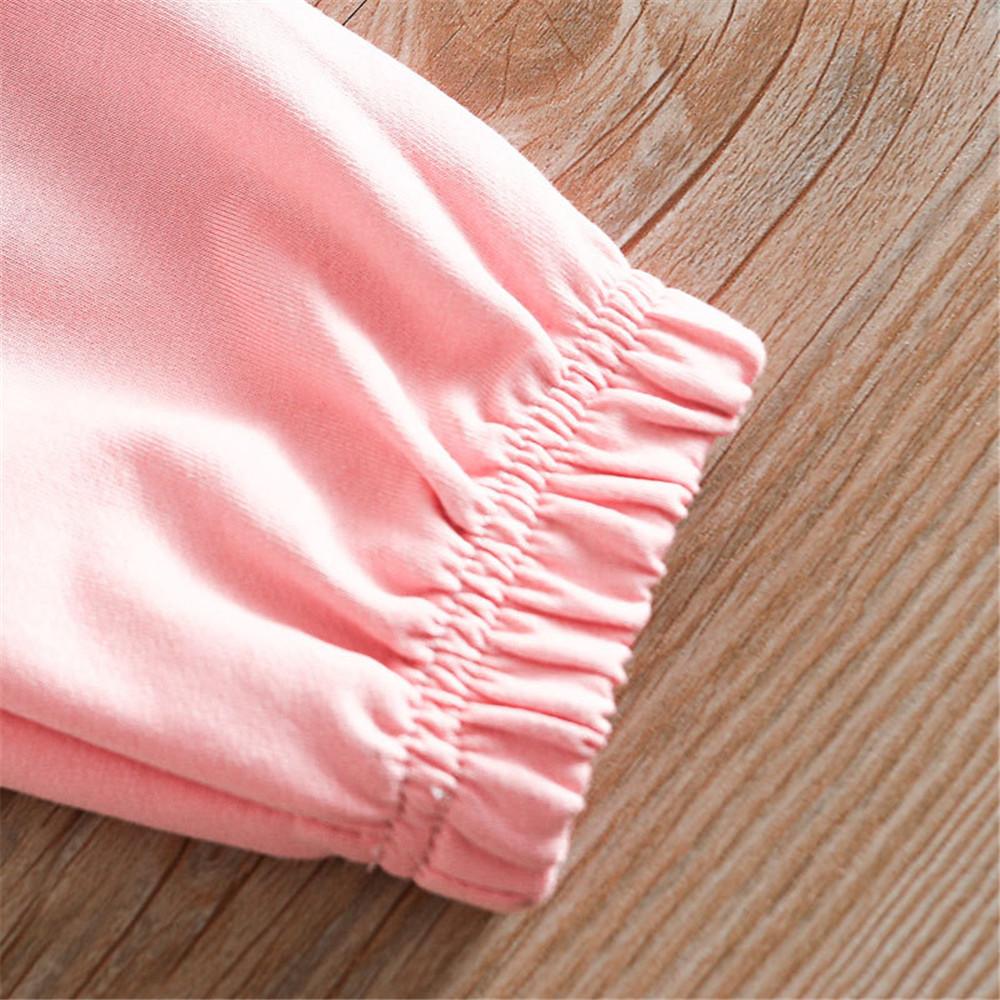 Girls Soft Ruffle Solid Elastic Waist Pants
