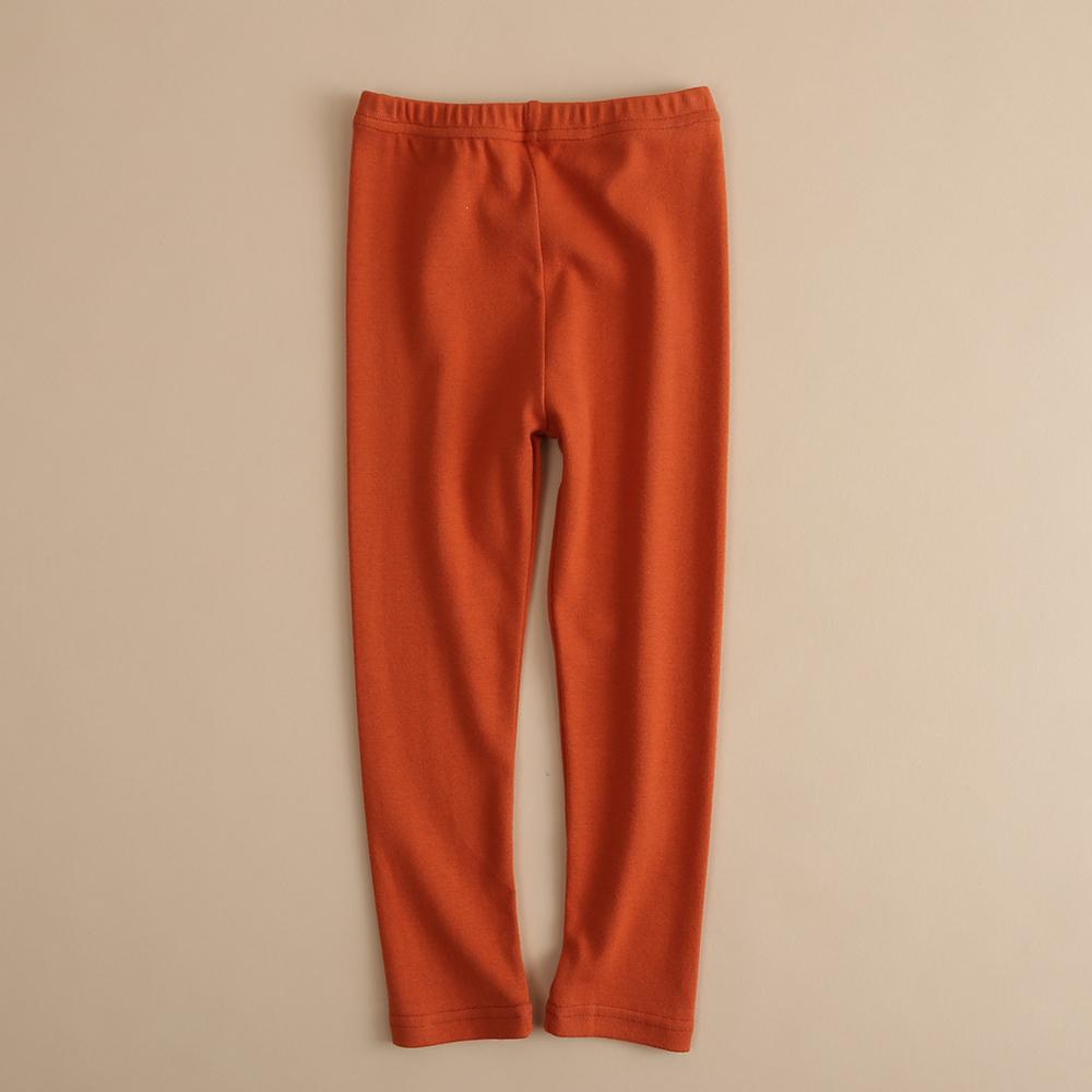 Girls Soft Solid Color Elastic Waist Trousers