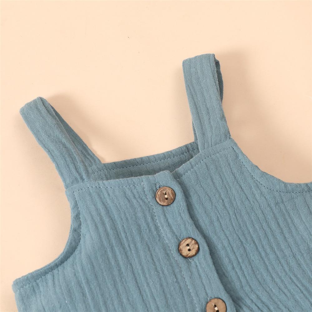 Baby Girls Solid Button Cardigan Sling Top & Shorts cheap baby girl clothes boutique