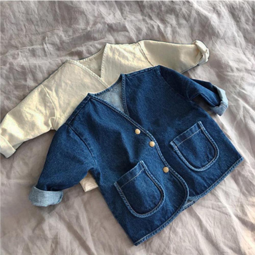 Baby Girls Solid Cardigan Denim Jacket Baby Boutique Clothing Wholesale