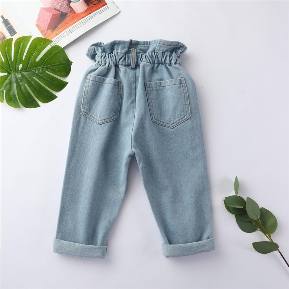 Girls Solid Color All Season Casual Jeans Wholesale Girl Clothing