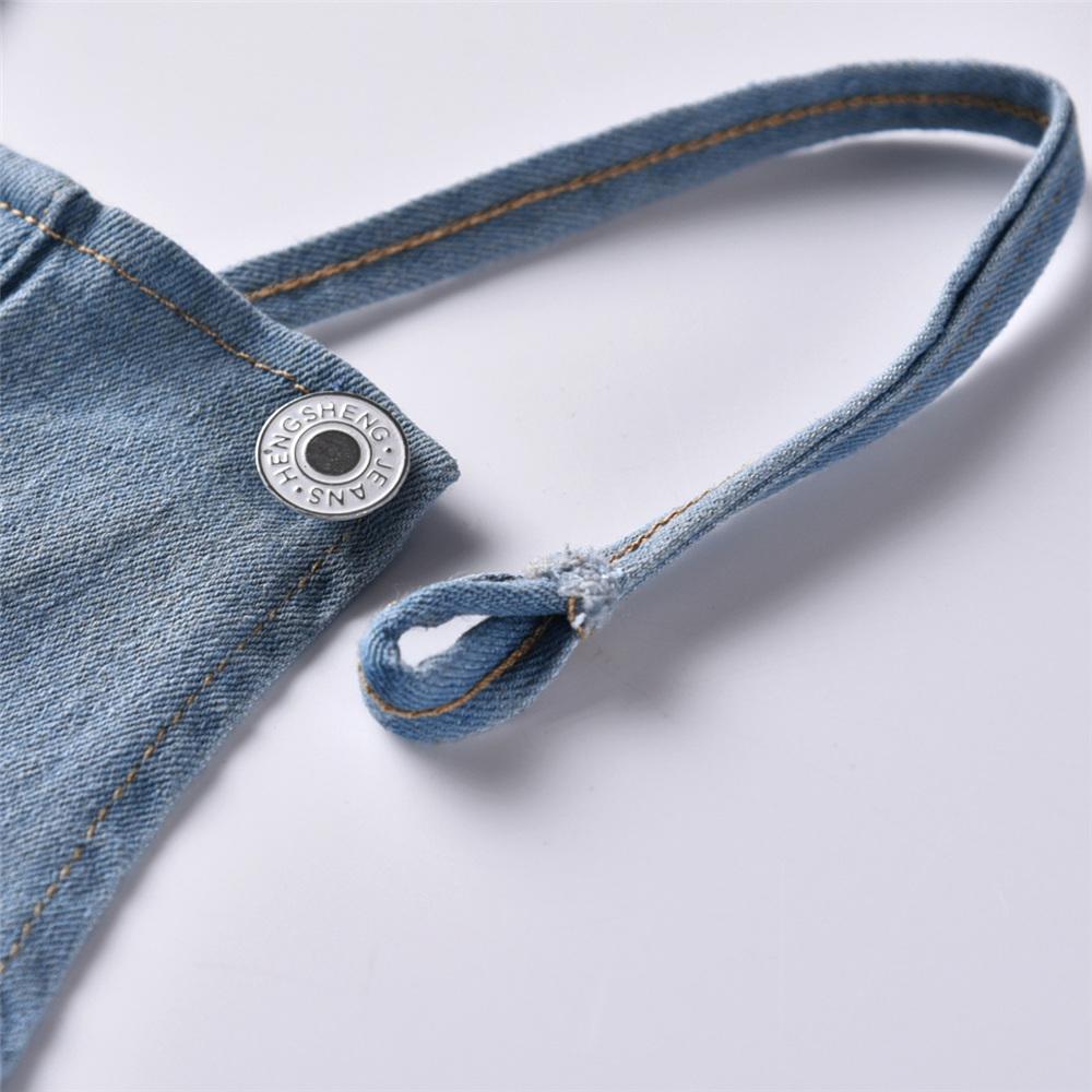 Baby Girls Solid Color Button Pocket Suspender Jumpsuit Baby Clothes Wholesale Bulk