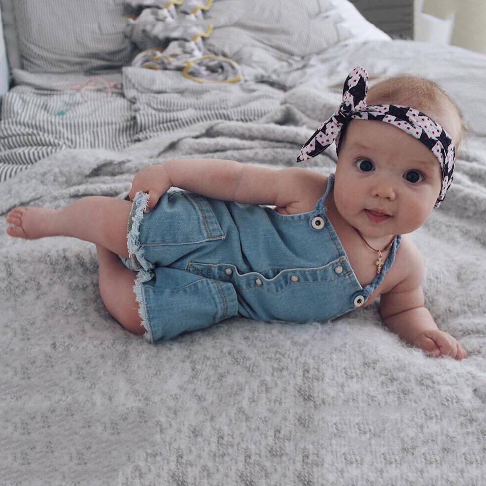 Baby Girls Solid Color Button Pocket Suspender Jumpsuit Baby Clothes Wholesale Bulk