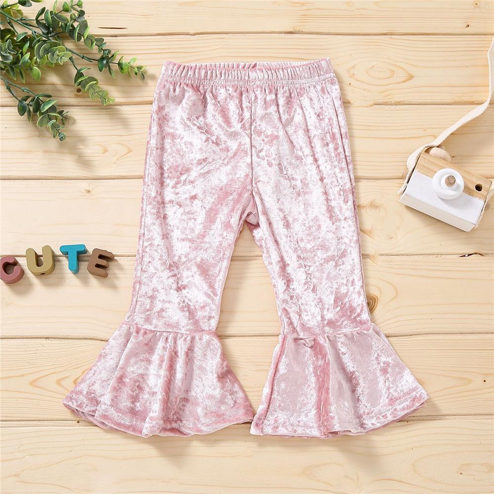 Girls Solid Color Casual Bell Pants wholesale toddler clothing