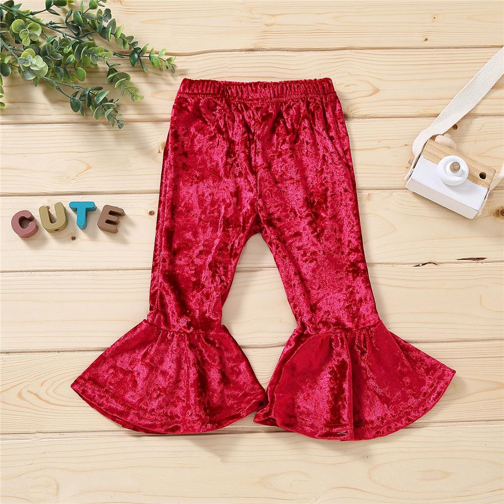 Girls Solid Color Casual Bell Pants wholesale toddler clothing