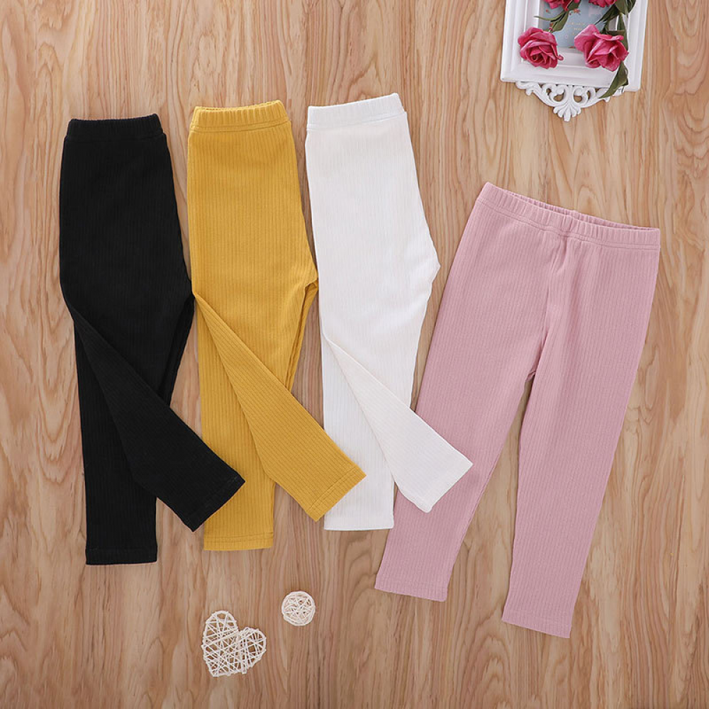 Girls Solid Color Casual Pants wholesale kids boutique clothing