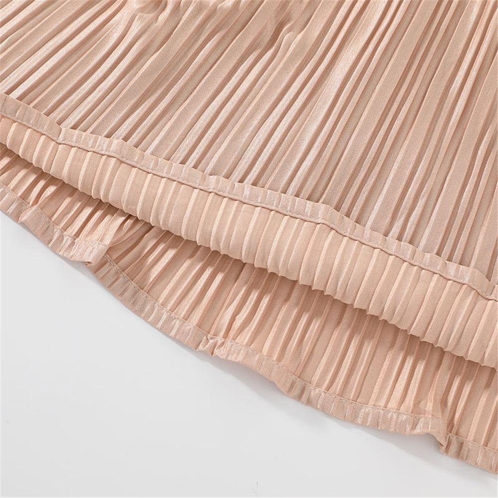 Girls Solid Color Elastic Waist Pleated Skirt wholesale children's boutique clothing suppliers