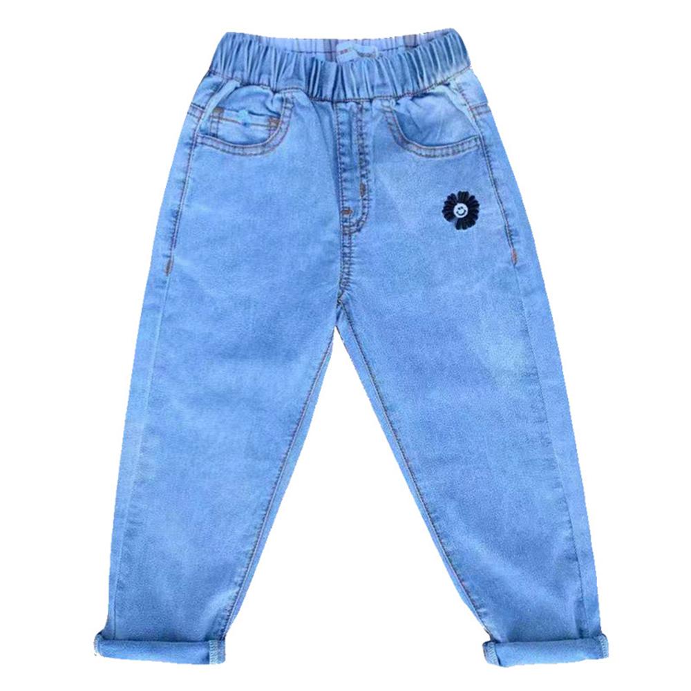 Unisex Solid Color Elastic Waist Pocket Jeans children clothing vendors