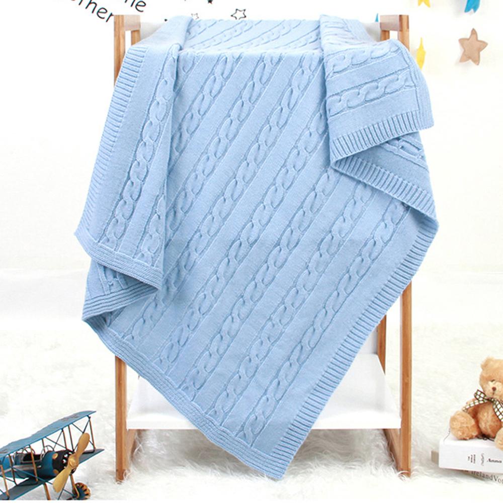 Baby Solid Color Knitted Casual Newborn Baby Blankets