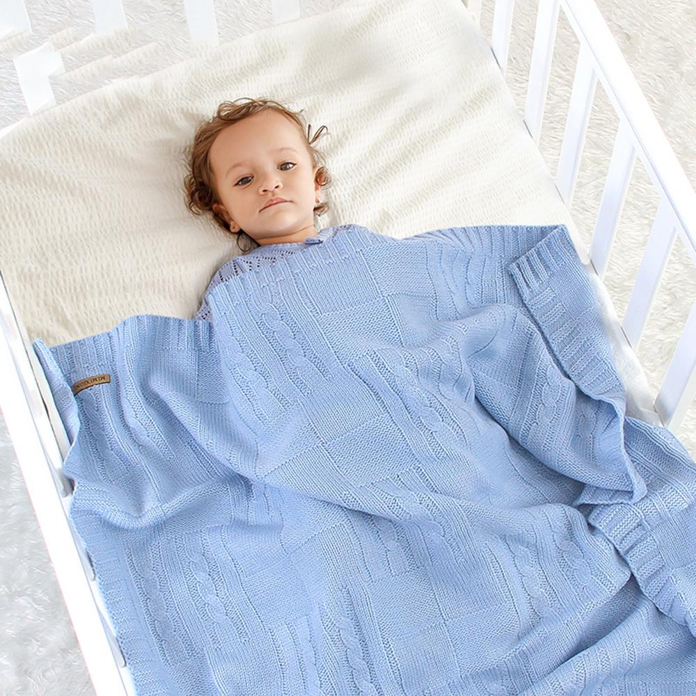 Baby Solid Color Knitted Casual Wholesale Baby Blankets