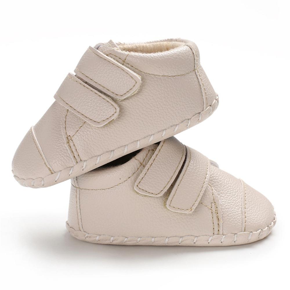 Baby Unisex Solid Color Magic Tape Flats Wholesale Infant Shoes